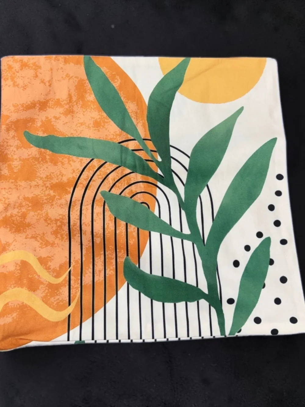 NWOT Modern Botanical 18x18 Throw Pillow Cover